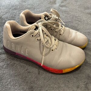 NOBULL Gray Athletic Training Shoes, Multicolored Soles, Women Size 7.5